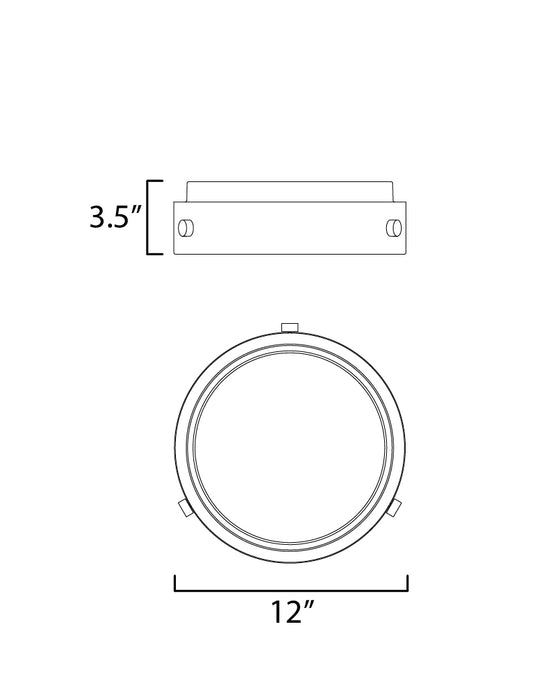 Maxim Rivet VX LED Flush Mount Model: 42129BKAB