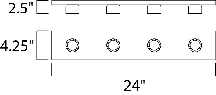 Maxim Essentials 4-Light Bath Vanity Strip Light Model: 4454PC