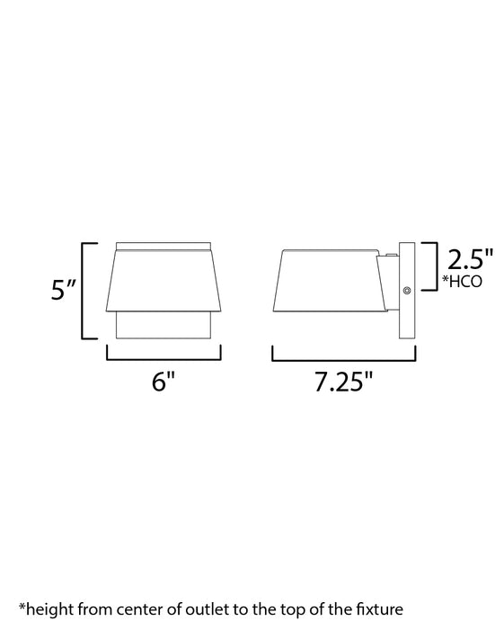 Maxim Gateway Outdoor Wall Lantern w/ Photocell Model: 51117BK/PHC