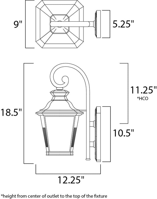 Maxim Knoxville LED Outdoor Wall Sconce Model: 51125FSBZ