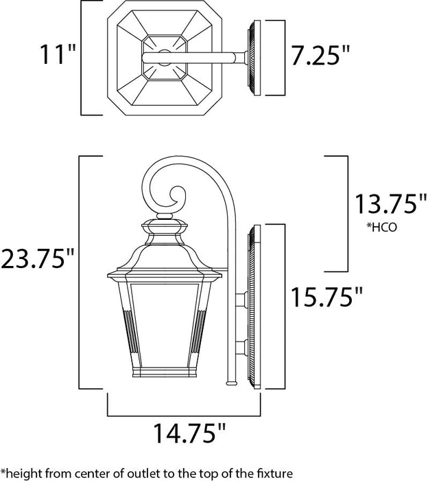 Maxim Knoxville LED Outdoor Wall Sconce Model: 51127FSBZ