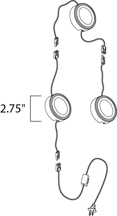 Maxim CounterMax MX-LD-AC LED Puck 3000K (3/PK) Model: 53835WT