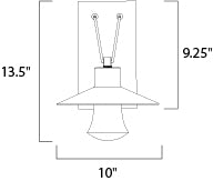 Maxim Civic Medium LED Outdoor Wall Sconce Model: 54362CLABZ