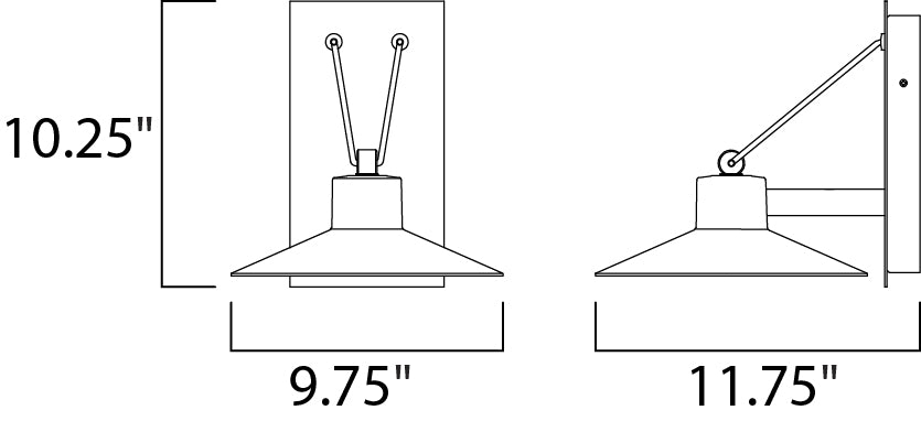 Maxim Civic Medium LED Outdoor Wall Sconce Model: 54363FTABZ