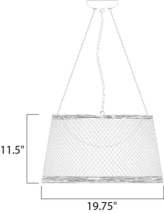 Maxim Bahama 1-Light LED Pendant Model: 54374WT