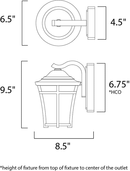 Maxim Balboa DC LED 1-Light Mini Outdoor Wall Model: 55502LACO