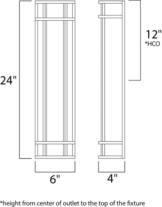 Maxim Moon Ray 24 LED Outdoor Wall Sconce Model: 55575WTBZ