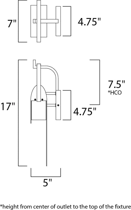 Maxim Laredo LED Outdoor Sconce Model: 55594RF