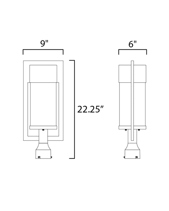 Maxim Focus LED Outdoor Post Mount Model: 55890BGBK