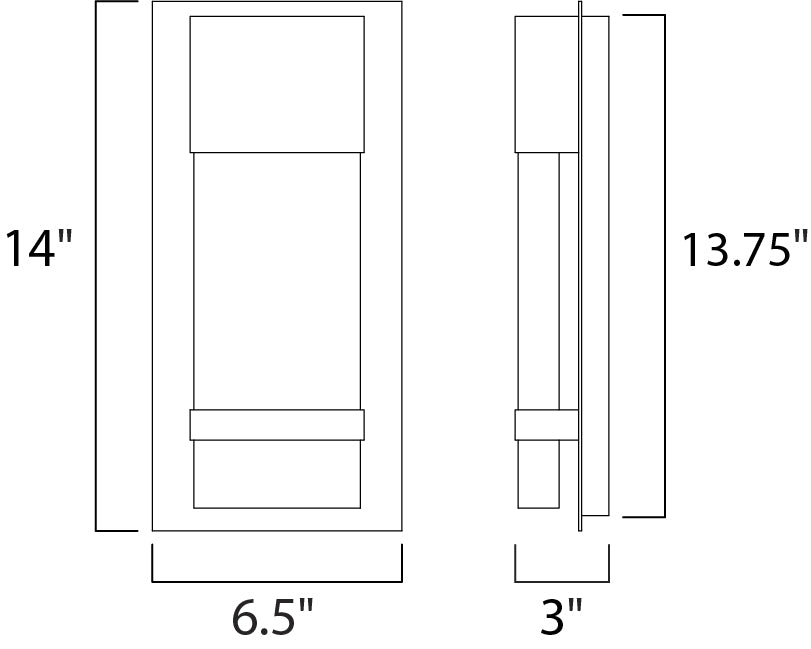 Maxim Cascade LED Outdoor Wall Sconce Model: 55912BGBK