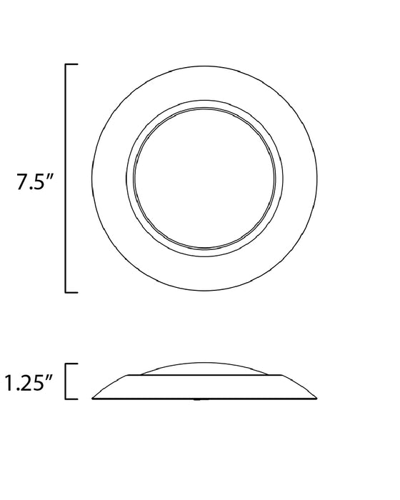 Maxim Diverse 7.5 LED Flush Mount 3000K Model: 57643WTBK