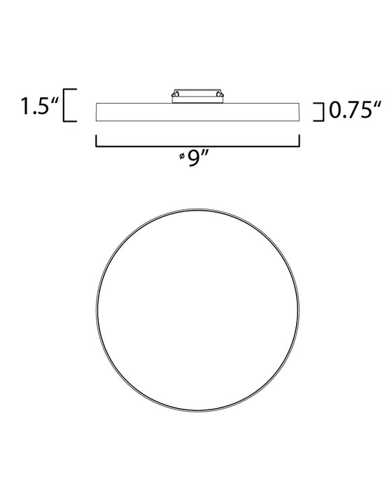 Maxim Trim 9 RD LED Flush Mount 3000K Model: 57663WTSN