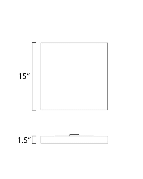 Maxim Trim 15.5 SQ LED Flush Mount 3000K Model: 57675WTSN