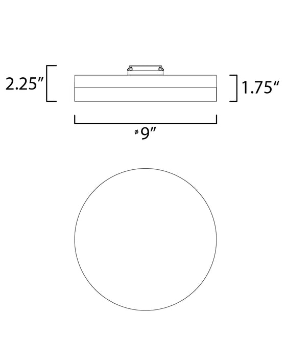 Maxim Illuminaire II 9RD LED Flush Mount 3000K Model: 57683CLFTSN