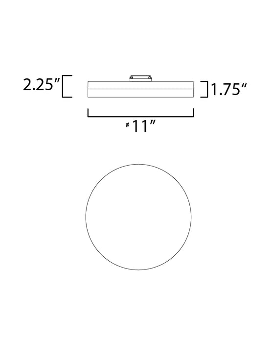 Maxim Illuminaire II 11RD LED Flush Mount 3000K Model: 57684CLFTPC