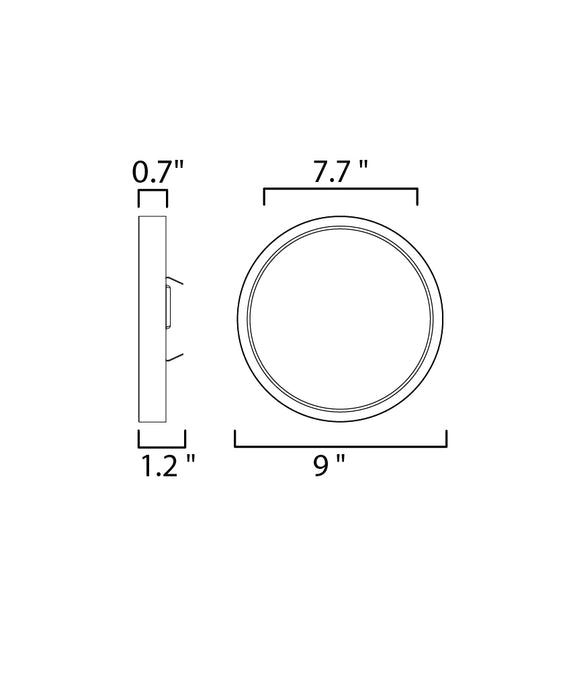 Maxim Chip 9 18W RD LED Flush Mount Model: 57694WTWT