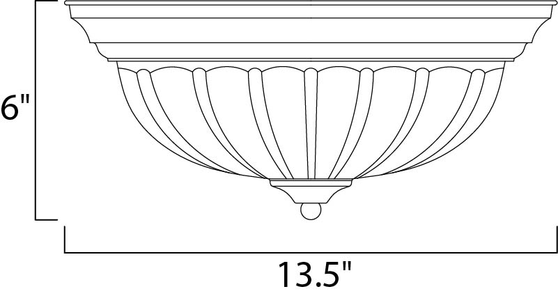 Maxim Essentials 2-Light Flush Mount Model: 5831FTSN