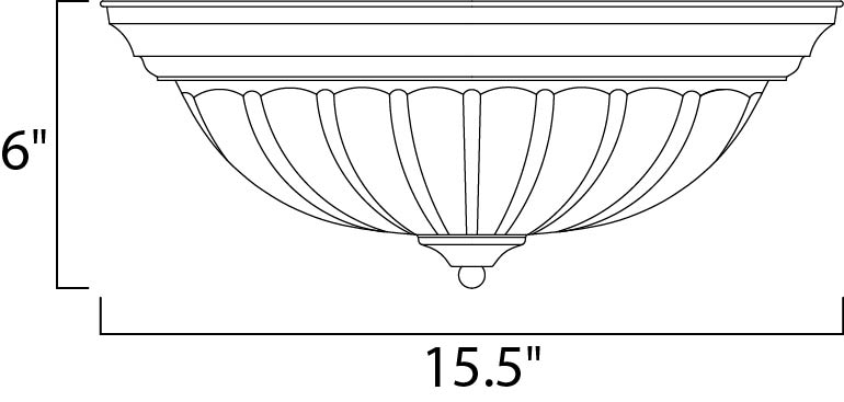 Maxim Essentials 3-Light Flush Mount Model: 5832FTSN