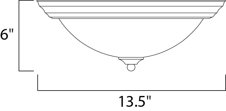 Maxim Essentials 2-Light Flush Mount Model: 5841MRWT