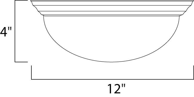 Maxim Essentials 1-Light Flush Mount Model: 5850MRSN