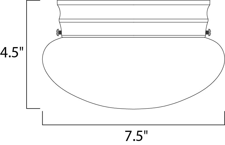 Maxim Essentials 1-Light Flush Mount Model: 5880WTBK