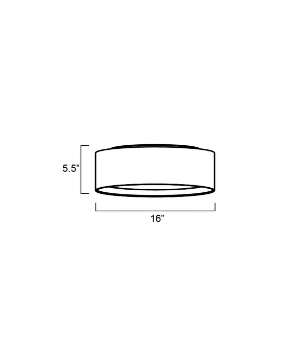 Maxim Prime 16 LED Flush Mount 120-277V HI-LO DIM Model: 60230OM