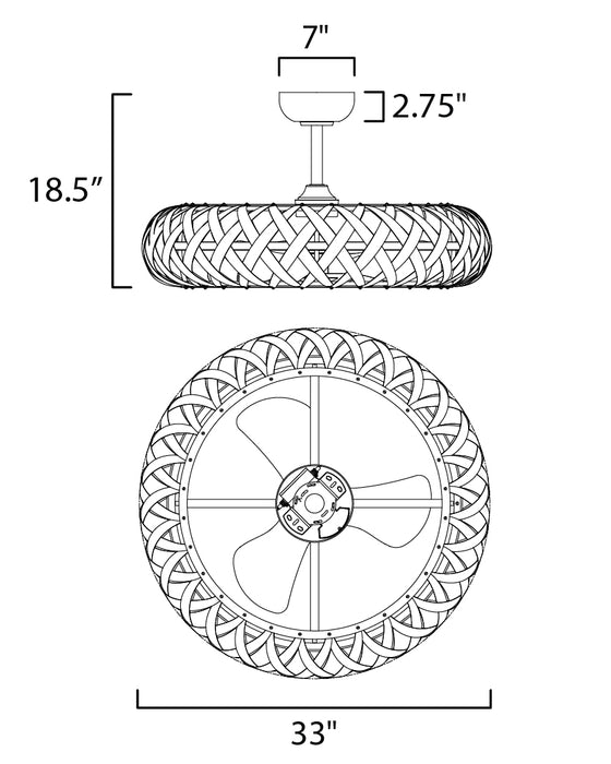 Maxim Weave WiFi-enabled LED Fandelight Model: 61010BZGTGLD