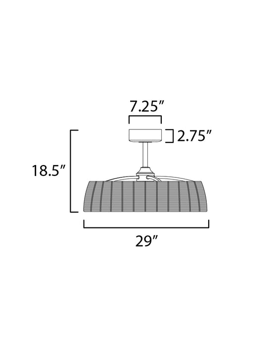 Maxim Tulum 28 Wifi-Enabled LED Fandelight Model: 61012RADBZ