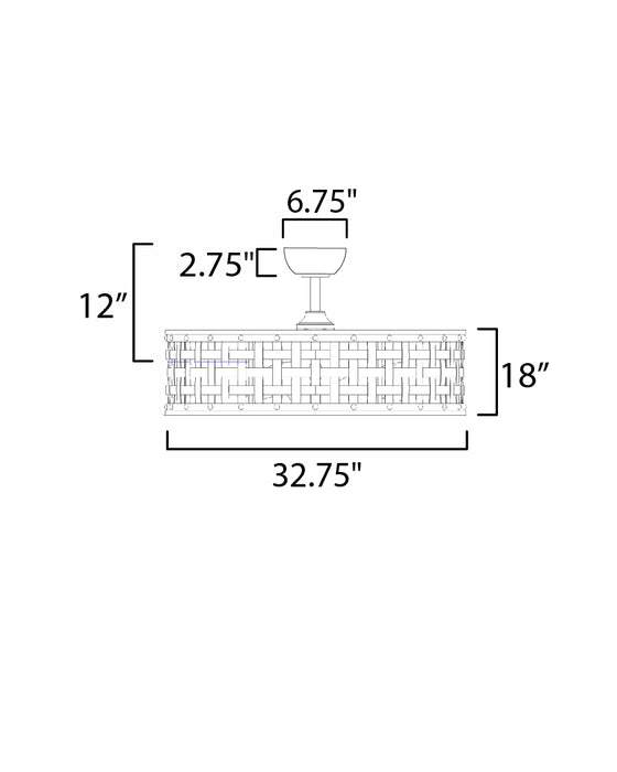 Maxim Portcullis 33 Wifi-enabled Fandelight w LED Bulbs Model: 61016BZGT