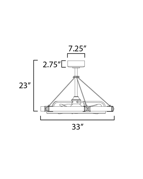 Maxim Jewel Wifi-Enabled LED Fandelight Model: 61019BCBKGLD