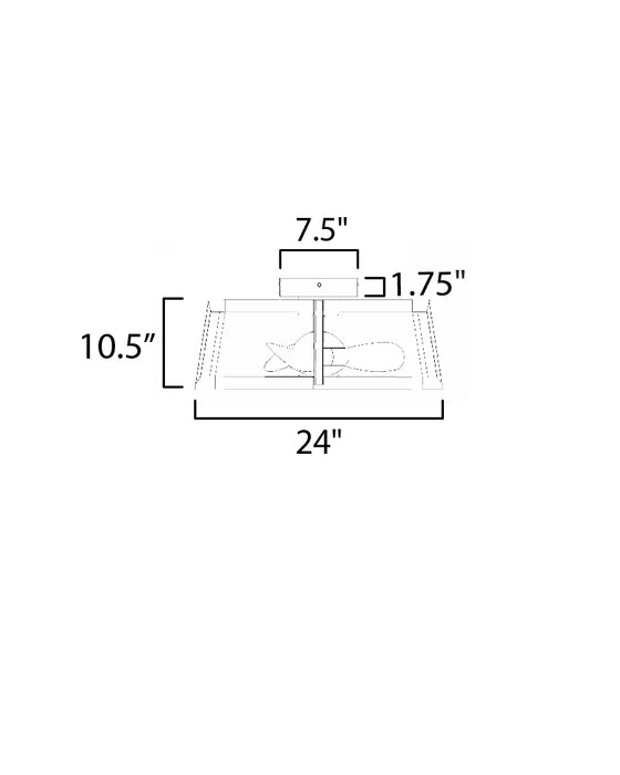 Maxim Darling 24 Wifi-Enabled LED Fandelight Model: 61022WTBKNAB