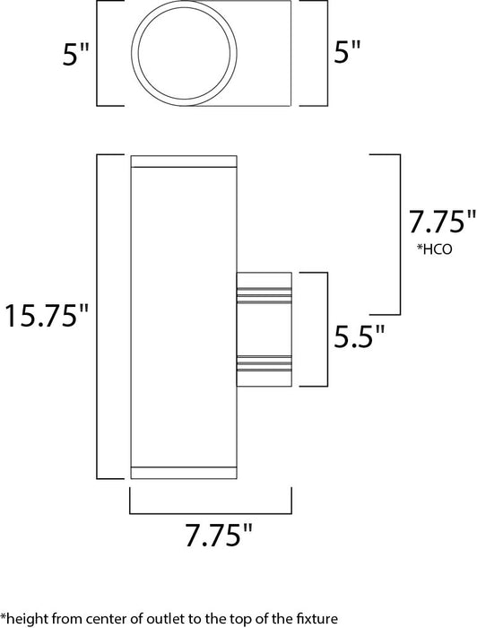 Maxim Lightray 2-Light Wall Sconce Model: 6102AL