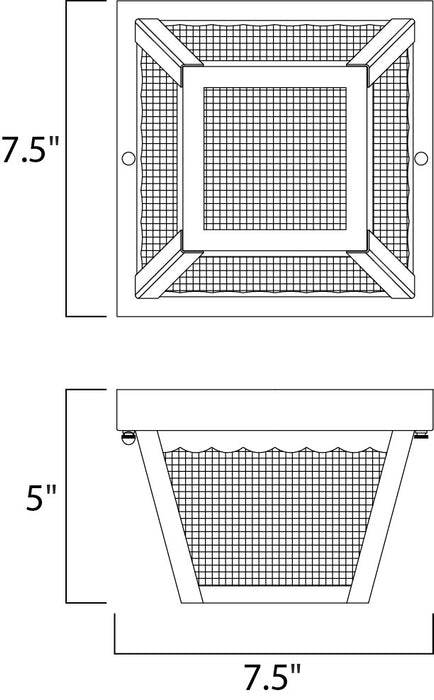 Maxim Outdoor Essentials 1-Light Outdoor Ceiling Mount Model: 6203FTBK