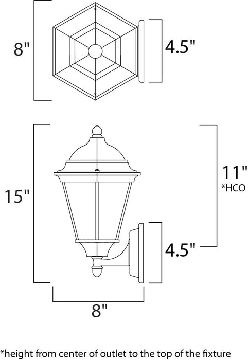 Maxim Westlake LED 1-Light Outdoor Wall Lantern Model: 65102RP