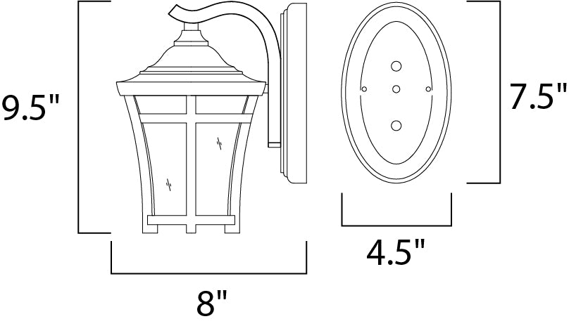 Maxim Balboa VX LED 1-Light Outdoor Wall Mount Model: 65162GFCO