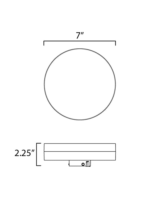 Maxim Tuner 7 RD LED Flush Mount Bluetooth Model: 67662WTWT