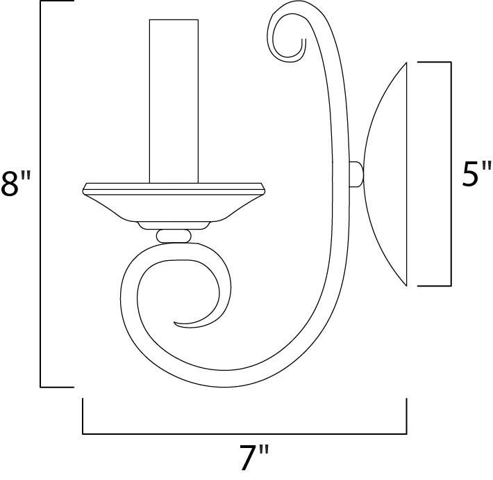 Maxim Loft 1-Light Wall Sconce Model: 70001OI