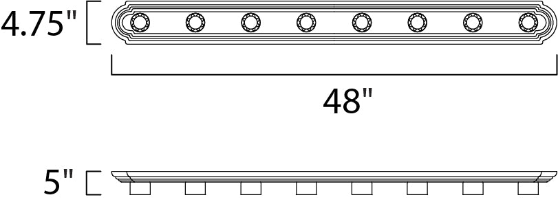 Maxim Essentials 8-Light Racetrack Bath Vanity Light Model: 7128SN