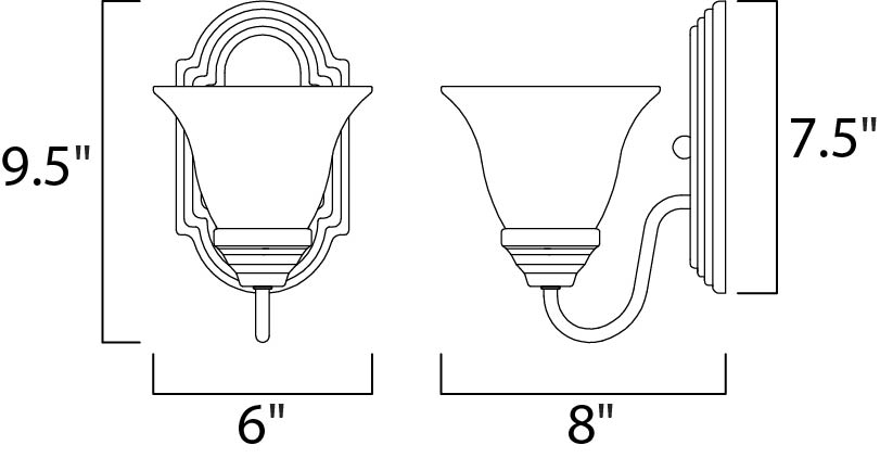 Maxim Essentials 1-Light Wall Sconce Model: 8011FTOI