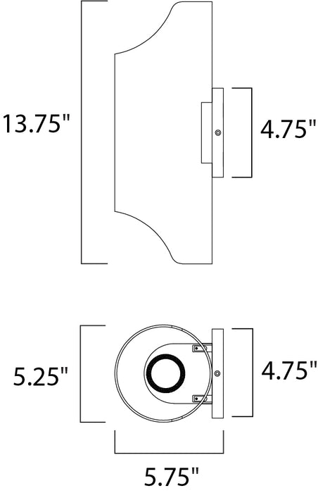 Maxim Lightray LED Outdoor Wall Sconce Model: 86119AL