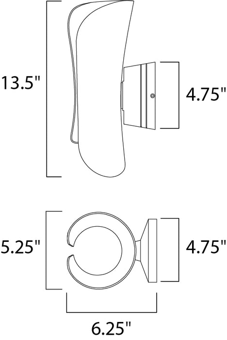 Maxim Scroll 13.5 LED Outdoor Wall Sconce Model: 86145ABZ