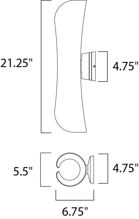 Maxim Scroll 21 LED Outdoor Wall Sconce Model: 86146ABZ