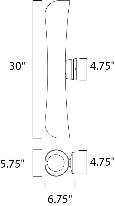 Maxim Scroll 30 LED Outdoor Wall Sconce Model: 86147ABZ