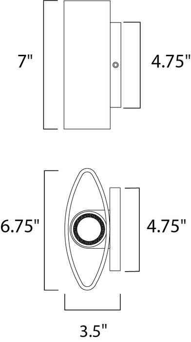 Maxim Lightray LED Outdoor Wall Sconce Model: 86152AL