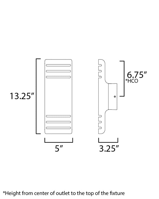 Maxim Lightray Small LED Outdoor Wall Lamp Model: 86172ABZ