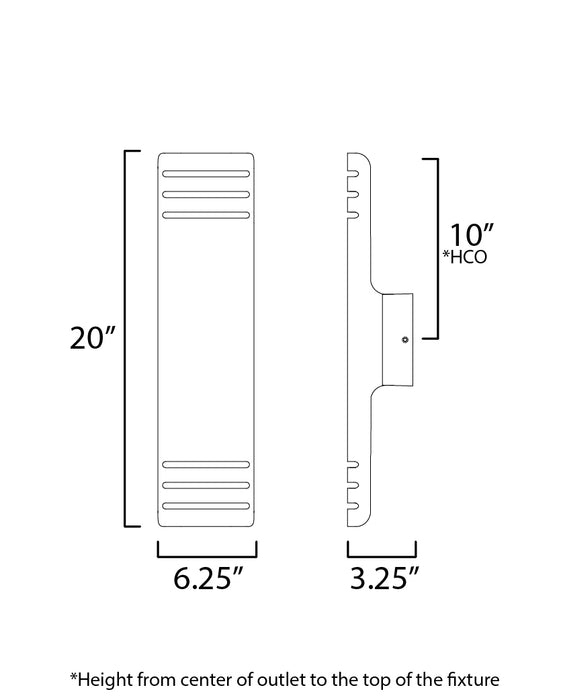 Maxim Lightray Large LED Outdoor Wall Lamp Model: 86176ABZ