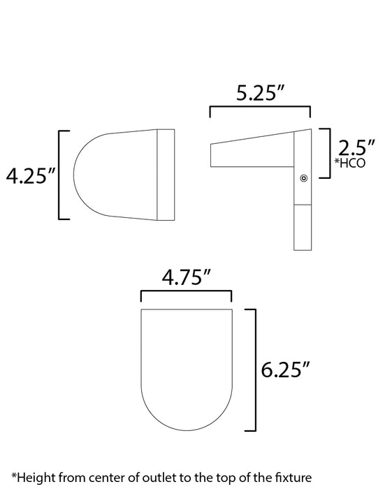 Maxim Ledge LED Outdoor Wall Sconce Model: 86198ABZ