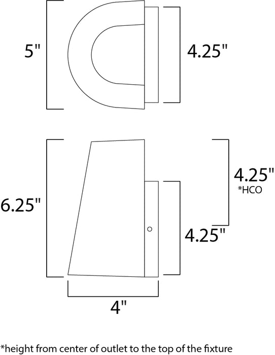 Maxim Mini 1-Light LED Outdoor Wall Sconce Model: 86199SV