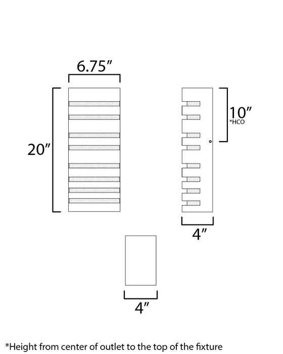 Maxim Keyes 20 LED Outdoor Wall Sconce Model: 86264BK