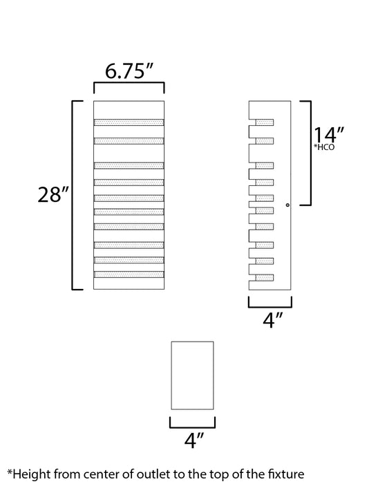 Maxim Keyes 28 LED Outdoor Wall Sconce Model: 86266BK